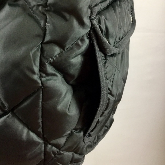 Lauren James Easton Vest Down Black Green Quilted Pockets Stand Up Collar Size M - Picture 12 of 15